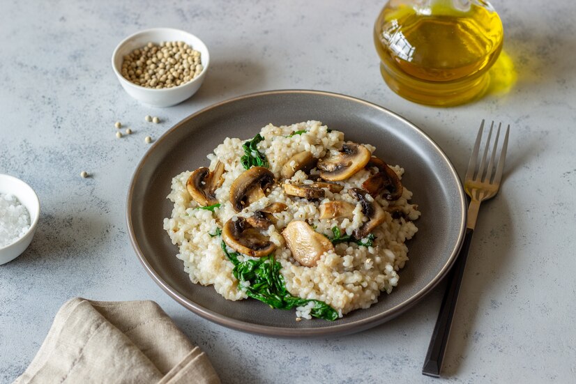 Crabby Bags Mushroom Risotto