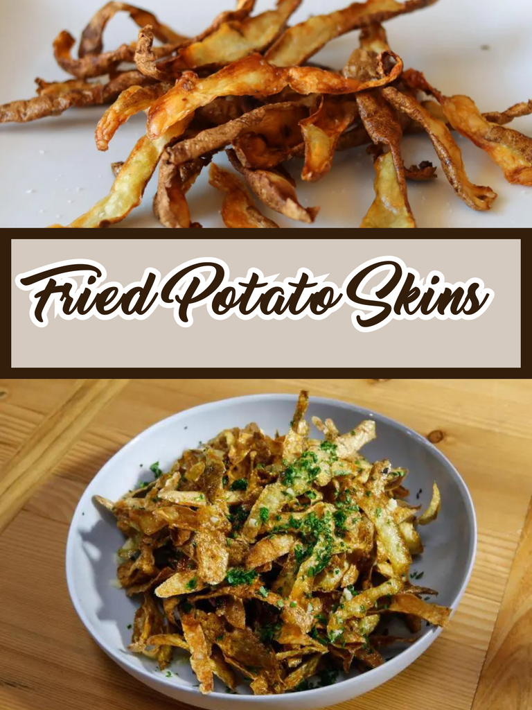 Fried Potatoes Skins And Onions