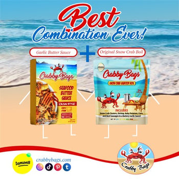 Crabby Bags Seafood boil sauce and bags for beginners